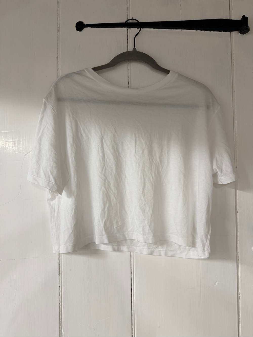 NWT bp White Cropped Boxy Crewneck Tee